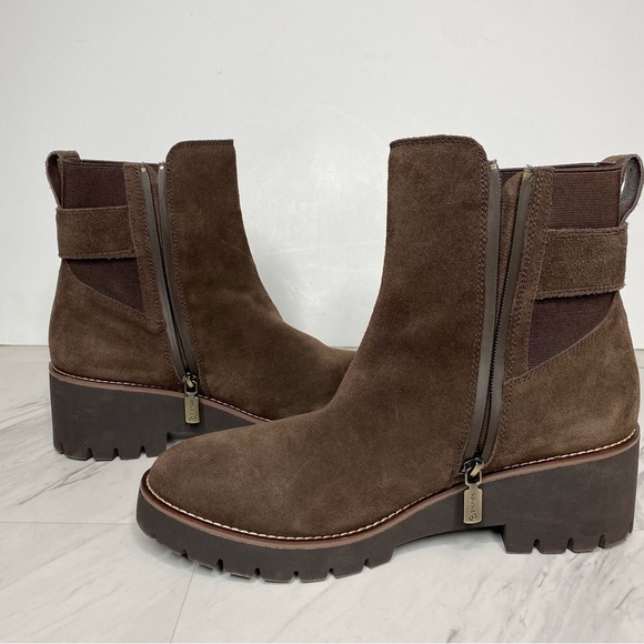 Blondo Dahlia Brown Suede Buckle Bootie 11M - Picture 6 of 14